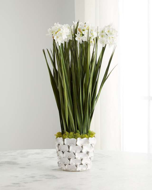Paper Whites Faux-Floral Arrangement